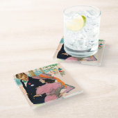 Die Strategie der Liebe Glasuntersetzer (Schrägansicht)