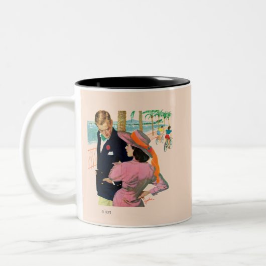 Die Strategie der Liebe Zweifarbige Tasse (Links)