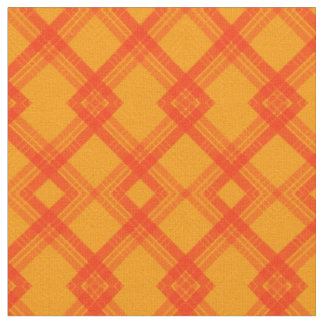 Die Streifen des roten Karos sind hell, orange-gel Stoff