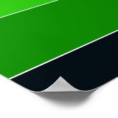 Die Streifen grün und schwarz Poster (Ecke)