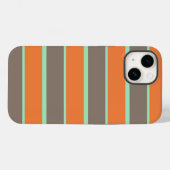 Die Streifen sind grün, grau und orange Case-Mate iPhone Hülle (Rückseite (Horizontal))