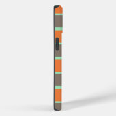Die Streifen sind grün, grau und orange Case-Mate iPhone Hülle (Rückseite / Rechts)