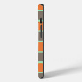 Die Streifen sind grün, grau und orange Case-Mate iPhone Hülle (Rückseite / Links)