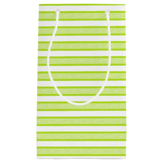 Die Streifen sind grün Kleine Geschenktüte (Vorderseite)