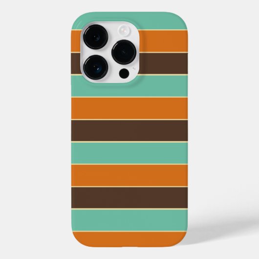 Die Streifen sind grün, schwarz und orange Case-Mate iPhone Hülle (Rückseite)