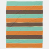 Die Streifen sind grün, schwarz und orange Fleecedecke (Vorderseite)