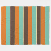 Die Streifen sind grün, schwarz und orange Fleecedecke (Vorderseite (Horizontal))