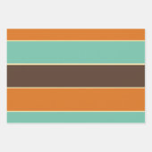 Die Streifen sind grün, schwarz und orange Geschenkpapier Set (Vorderseite 3)