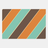 Die Streifen sind grün, schwarz und orange Geschenkpapier Set (Vorderseite 2)
