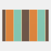 Die Streifen sind grün, schwarz und orange Geschenkpapier Set (Vorderseite)