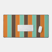 Die Streifen sind grün, schwarz und orange Schreibtischunterlage (Tastatur & Maus)
