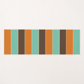 Die Streifen sind grün, schwarz und orange Yogamatte (Vorderseite (Horizontal))