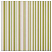 Die Streifen sind grün, tan und weiß. Stoff (Muster)