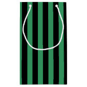 Die Streifen sind grün und schwarz Kleine Geschenktüte (Rückseite)