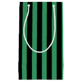 Die Streifen sind grün und schwarz Kleine Geschenktüte (Vorderseite)