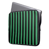 Die Streifen sind grün und schwarz Laptopschutzhülle (Vorderseite Links)