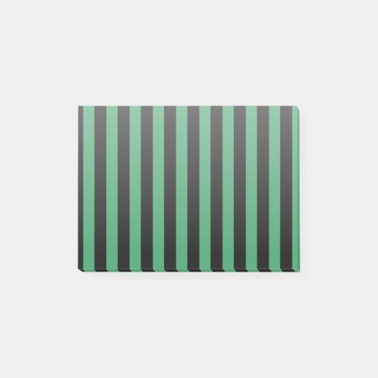 Die Streifen sind grün und schwarz Post-it Klebezettel (Vorderseite)