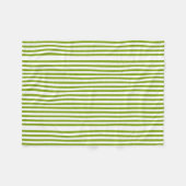 Die Streifen sind grün und weiß Fleecedecke (Vorderseite (Horizontal))