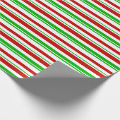 Die Streifen sind grün, weiß, rot gefärbt Geschenkpapier (Ecke)