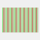 Die Streifen sind grün, weiß, rot gefärbt Geschenkpapier Set (Vorderseite 2)