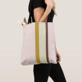 Die Streifen sind in Rosa grün gehalten Tasche (Von Nahem)