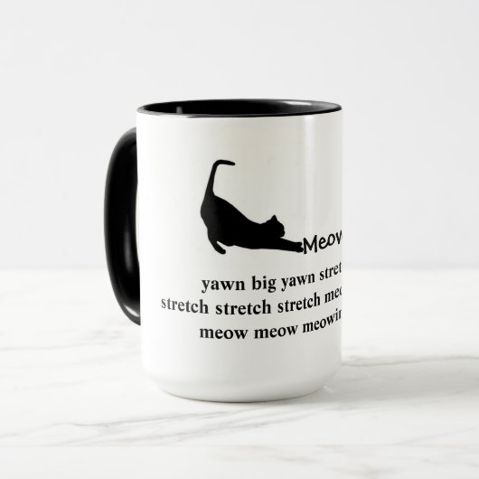 Die Stretch: Meow-ku Cat-Tasse Tasse (Vorderseite Links)