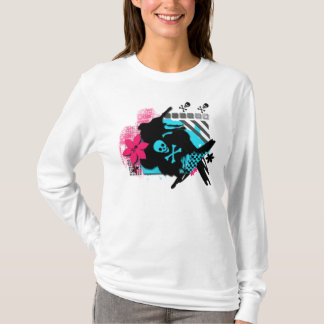 Die Strickjacke der Schädel-Frauen T-Shirt