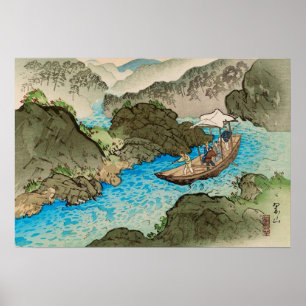 Die Stromschnellen des Hozu-Flusses Frühsommer Mik Poster