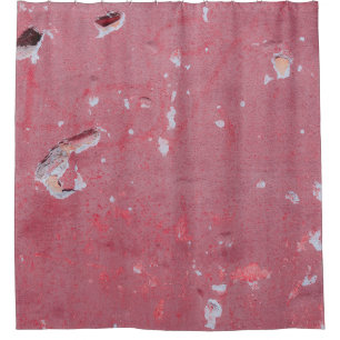 Die Struktur der alten Wand mit Kratzern, Rissen Duschvorhang