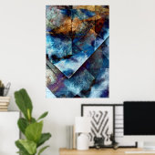Die Struktur der Blue Fine Art Print Poster (Heimbüro)