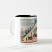 Die Struktur der Freimaurerei Zweifarbige Tasse (Vorderseite Links)