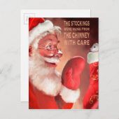 Die Strümpfe wurden durch das c gehangen Postkarte (Vorne/Hinten)