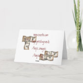 Die Strümpfe wurden gehängt Feiertagskarte (Rückseite)