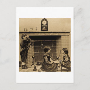 Die Strümpfe wurden mit Sorgfalt vom Schornstein h Postkarte