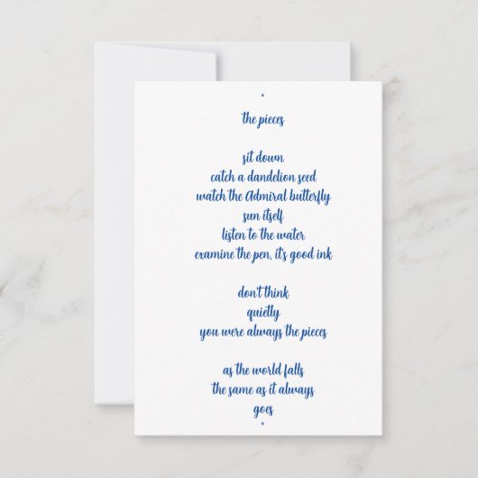 die Stücke Dankeskarte (Vorderseite)