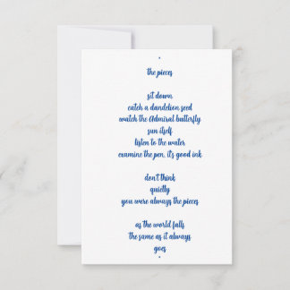 die Stücke Dankeskarte