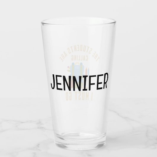 Die Studenten rufen an, ich muss gehen Glas (Rückseite)