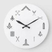 "Die Stühle" Freimaureruhr Große Wanduhr (Vorderseite)