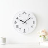 "Die Stühle" Freimaureruhr Große Wanduhr (Zuhause)