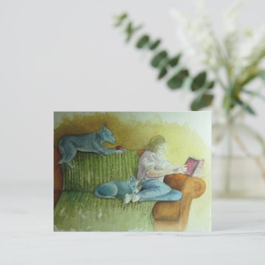 Die Stunde der Reading Postkarte (Stehend Vorderseite)