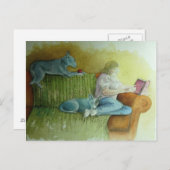 Die Stunde der Reading Postkarte (Vorne/Hinten)