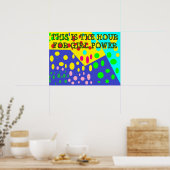 Die Stunde für Mädchen Power Spaß gefärbt angenehm Poster (Küche)