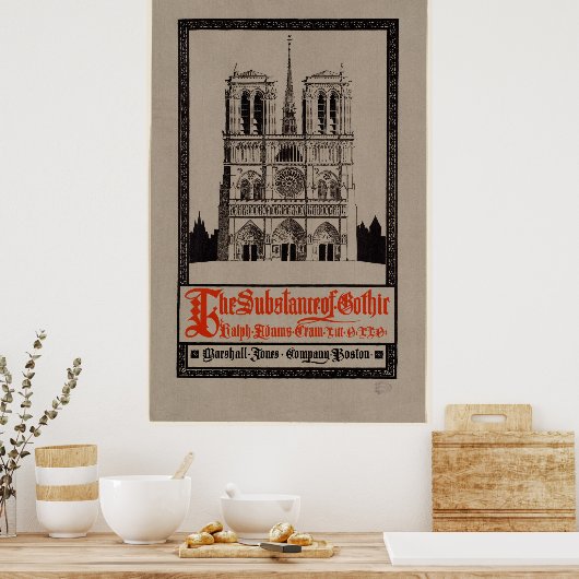 Die Substanz der gotischen Architekturkirche Poster (Küche)