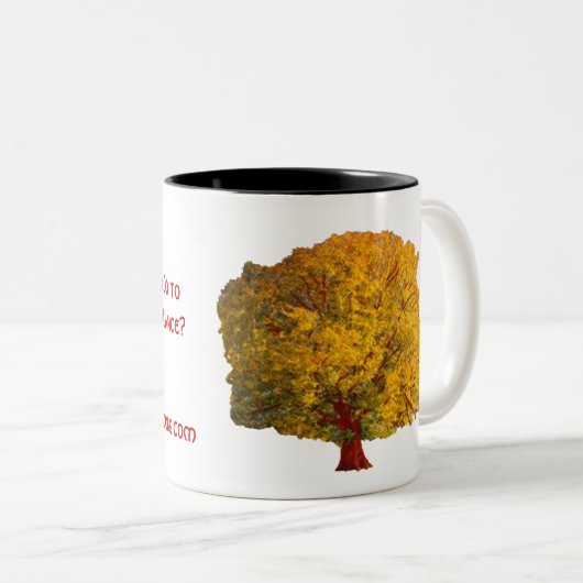 Die Suche-Baum-Tasse Zweifarbige Tasse (VorderseiteRechts)