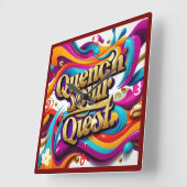 "Die Suche beginnt" Quadratische Wanduhr (Winkel)