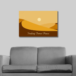 Die Suche nach innerer Ruhe, die Landschaft der Wü Poster