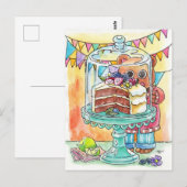 Die Suche nach Kuchen Postkarte (Vorne/Hinten)