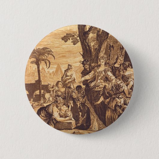 Die Suche nach Mose aus dem Buch der Exodus Button (Vorderseite)