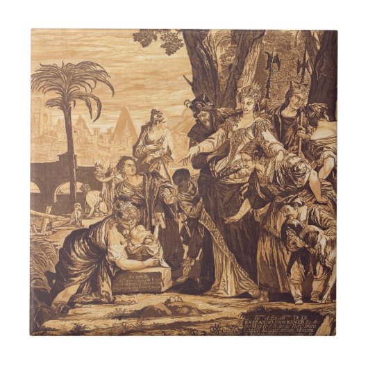 Die Suche nach Mose aus dem Buch der Exodus Fliese (Vorderseite)