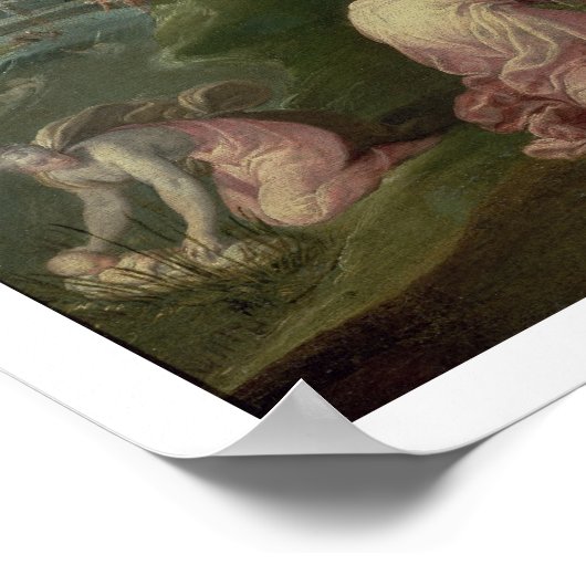 Die Suche nach Mose (Öl auf Leinwand) Poster (Ecke)